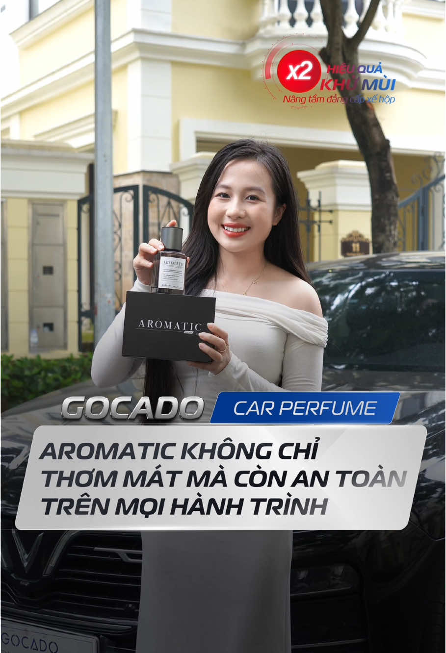 Hương thơm dễ chịu, hành trình an toàn. Tất cả trọn gói trong 1 chai Aromatic #gocado #aromatic #thomxe #nuochoaotocaocap #xuhuong 