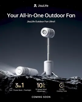 𝐘𝐨𝐮𝐫 𝐀𝐥𝐥-𝐢𝐧-𝐎𝐧𝐞 𝐎𝐮𝐭𝐝𝐨𝐨𝐫 𝐅𝐚𝐧 𝐢𝐬 𝐡𝐞𝐫𝐞   Meet theJisuLife Outdoor Fan Ultra1 — built for every adventure.  ✅10-Speed Wind Adjustment  ✅13500mAh Large Battery  ✅Multiple Lighting Modes  ✅20W Reverse Fast Charging    #JisuLife #jisulifephilippines#JisuLifeGrandLaunchPH2025 #JisuLifeFeelGood2025 #CoolWithJisuLife