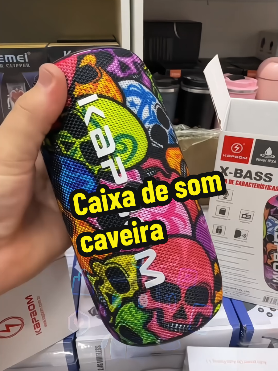 caixa de som camuflada caveira kapbom #caixadesom #musica #camuflada z