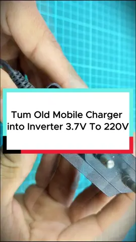 Tum Old Mobile Charger into Inverter 3.7V To 220V #diyelectronics #tech #inverter #Sine