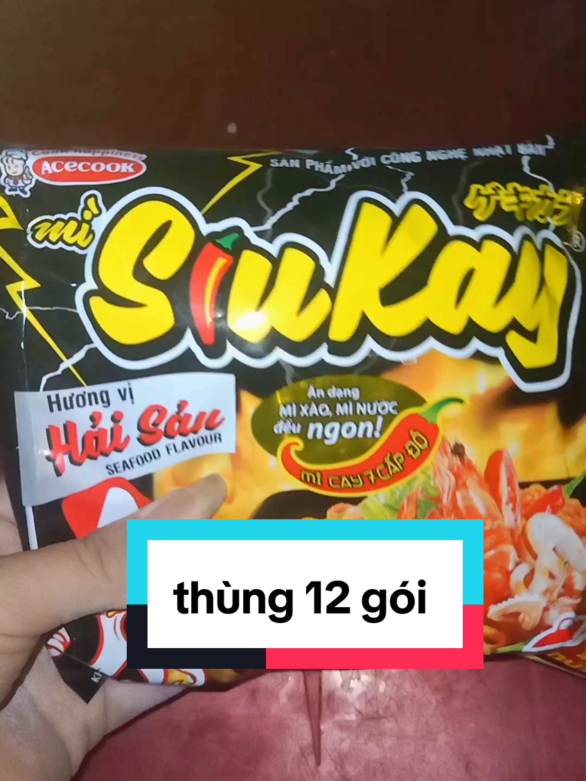 thùng 12 gói mì cay Siu Kay vị hải sản chỉ 170k freeship #phungty96 #anvat #micay #micaysiukay @Kênh Mẹ Bin 🎀 @Kênh Mẹ Bin 🎀 @Kênh Mẹ Bin 🎀 