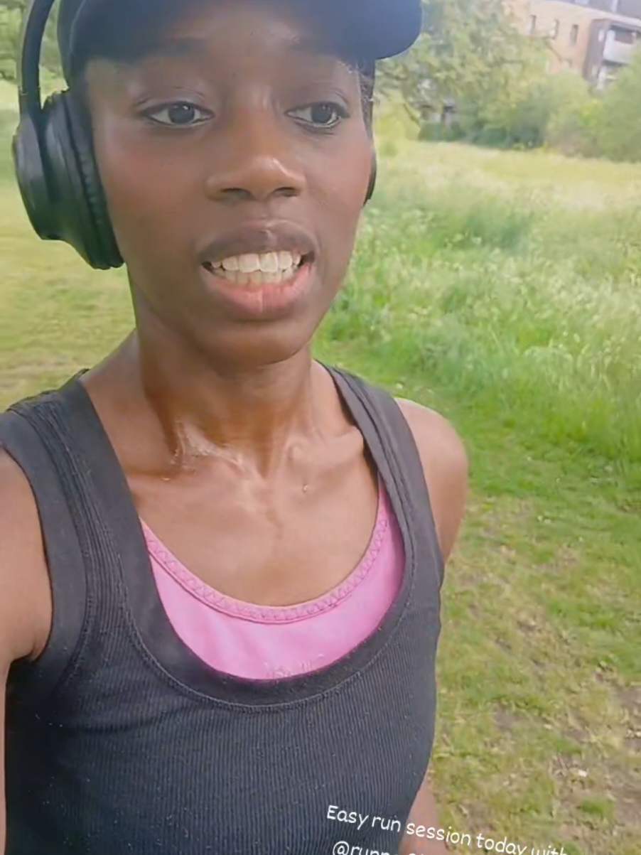 Post workout debrief today, Easy 9km run @Runna @Garmin Official  #amateurathlete #9km #Running #blackgirlmagic #easyrun 
