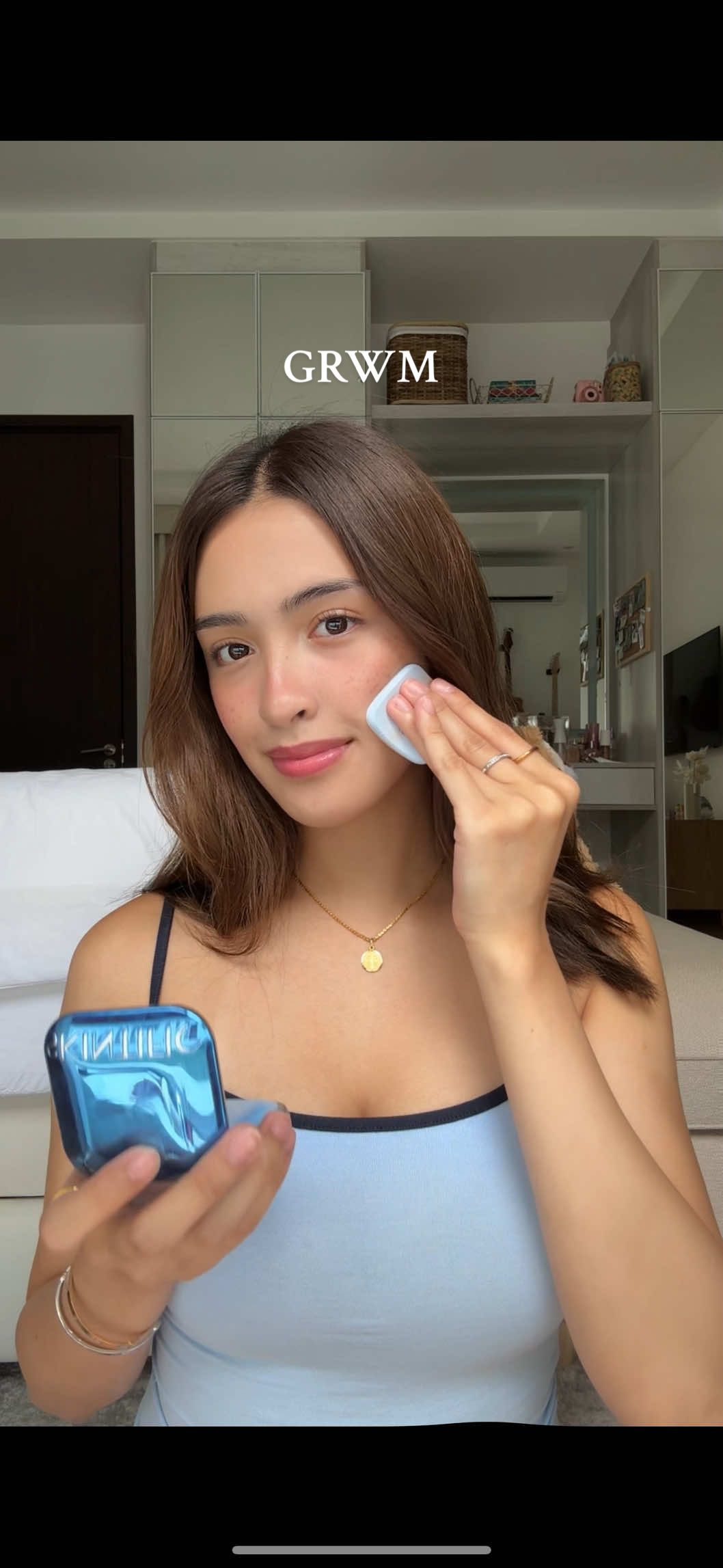 starting to love my tan.. sharing my makeup must-have here from Skintific! #makeup #fyp #GRWM <3