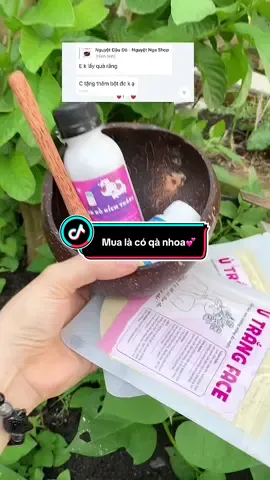 Trả lời @Yn Shop bột có tâm lắm nè,kèm qà xịn xò lắm mb ơii;bà nào  muốn đổi qà thì note lại tui nha #tắmtrắng #dưỡngtrắng #tẩydachết #tắmtrắngthảomộc #skincare #trangdabody #trangdabody #tắmtrắngtạinhà #nguyệtđậuđỏ 
