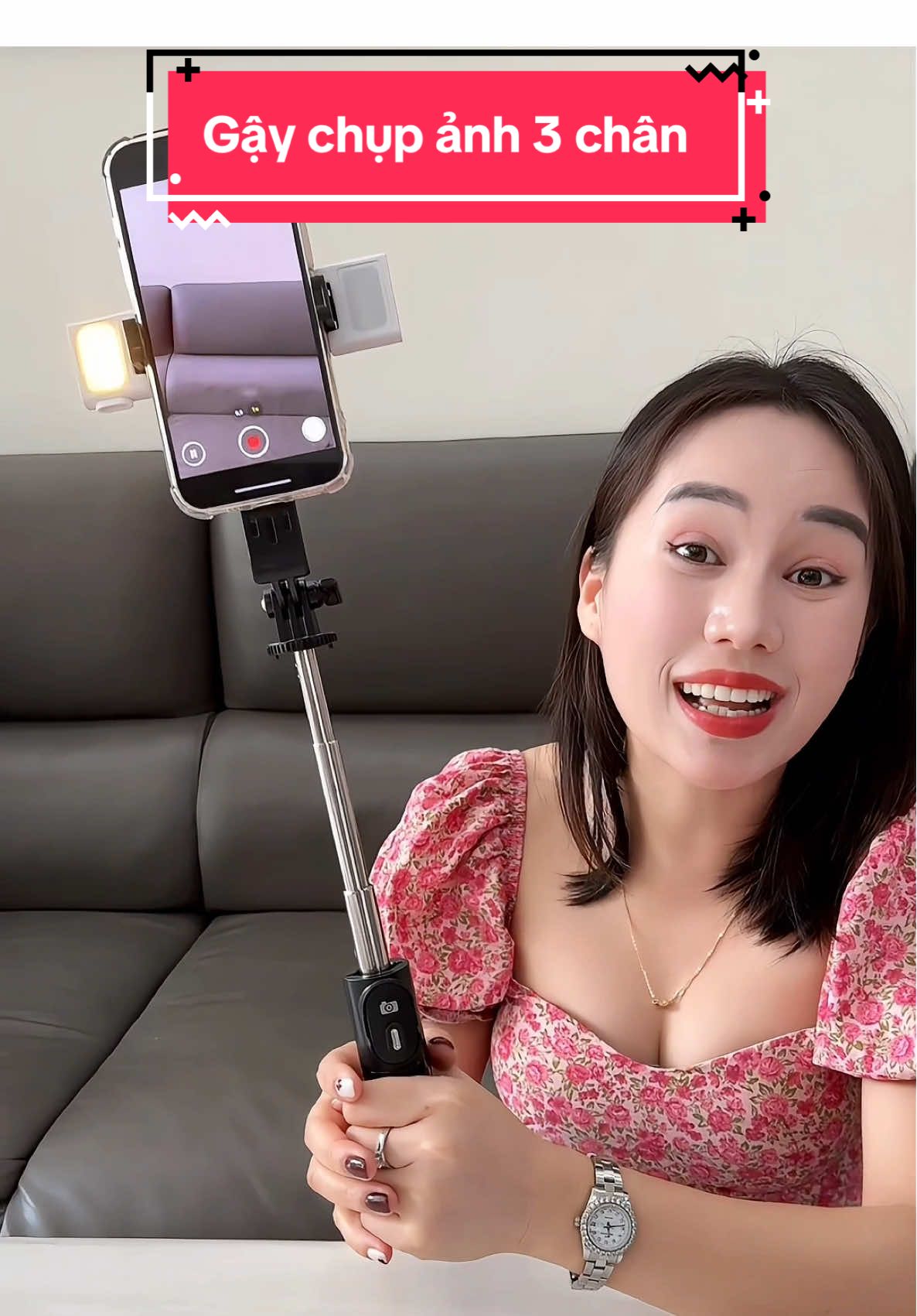 Gậy chụp ảnh 3 chân kết nối bluetooth , chụp ảnh quay video chỉ với 1 nút bấm #xuhuong #hangmen96 #gaychupanh #gaychupanhbluetooth 