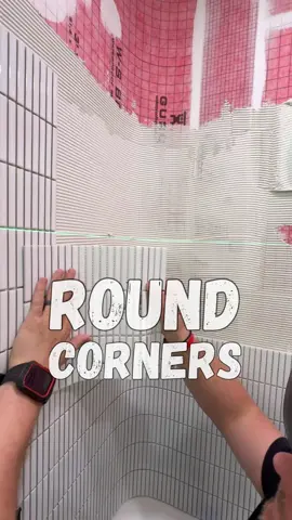 ROUND Shower Corners! Harder than it Looks! #construction #homerenovation #renovation #DIY #realestate #design #entrepreneur #tools #remodel #interiordesign #carpentry #woodworking #diy #tileinstallation #designer 