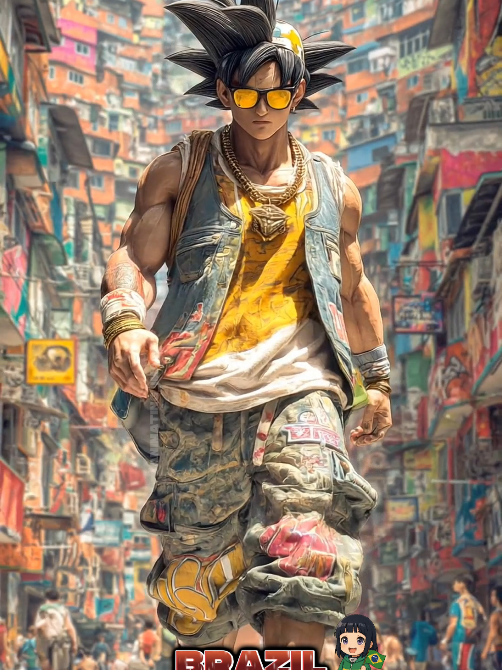 Aparência de Goku em casa país #midjourney #ai #iaart #Runway #kling #viralvedio 