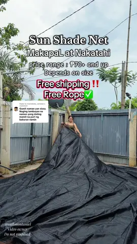 Replying to @marnelody_coranez perfect sa init ng panahon ngaun lililim talaga kapag may ganitong sun shade net sa bakuran nyo 🥰👌 #sunshade #sunshadenet #uvprotection #sunprotection #sunshadenet #sunshadenetoutdoor #sunshadenetforgarden #fyp #cathmontaniel #catchycathyonlineshop 