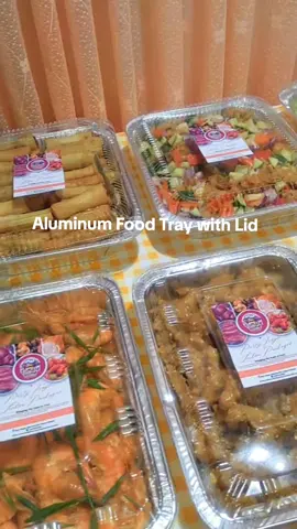 Aluminum Food Tray with Lid for our Party Trays. 