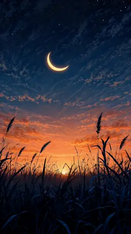 When the World Slows Down, My Heart Speaks Louder 🌅🌌✨ #talkingtothemoon #fypツ #aestheticvideos #aiart #nightvibes #deepthoughts #cresentmoon #tiktokvibe #viralditiktok🔥 