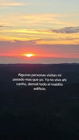 Algunas personas visitan mi pasado mas que yo. Ya no vivo ahí cariño, demoli todo el maldito edificio. #fypage #fypシ #reflexion 
