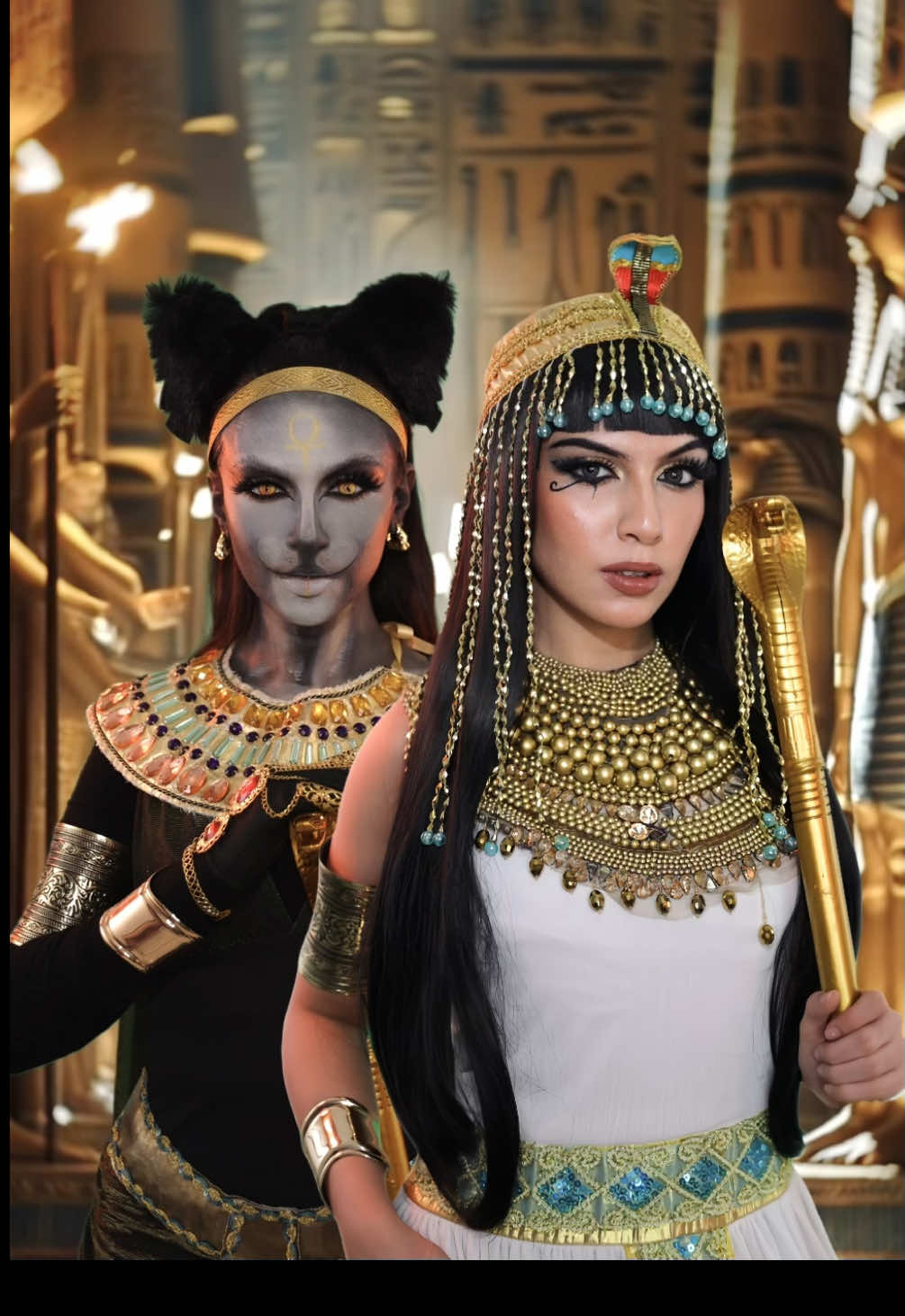 🏺Cleopatra’s Kingdom🏺 Dari Mesir ke fyp kamu😜, Welcome to My Cleopatra Kingdom 🐈‍⬛👸🏽  ———————————— Tried something a bit different!Hope you guys enjoy my version! 💖👑  Ib : MarianaZambrano & Lenie_aycardo #SerunyadiTikTok #makeuptransition #cleopatra #trend 