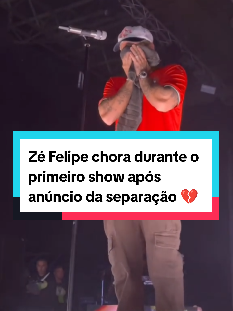 Zé Felipe durante o primeiro show após a separação de Virgínia. #zefelipe #virginia #portugal #separacao 
