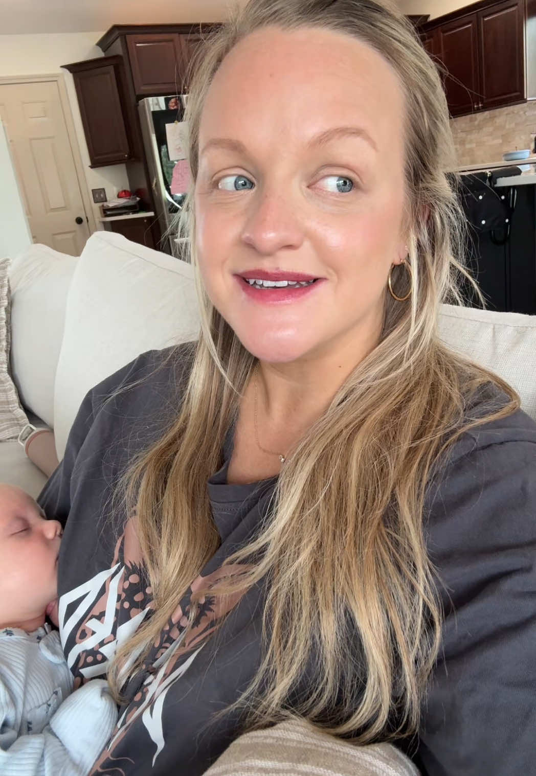 One of my more vulnerable posts. This topic is really hard for me to talk about but I knoooow I am not the only one. I definitely think postpartum hormones are playing a role here in playing tricks on my mental health but I am so glad to have a counselor in my back pocket to encourage and speak truth to me when unexpected thought patterns pop up #postpartumjourney #postpartum #postpartumlife #postpartumrecovery #fyp #foryou 