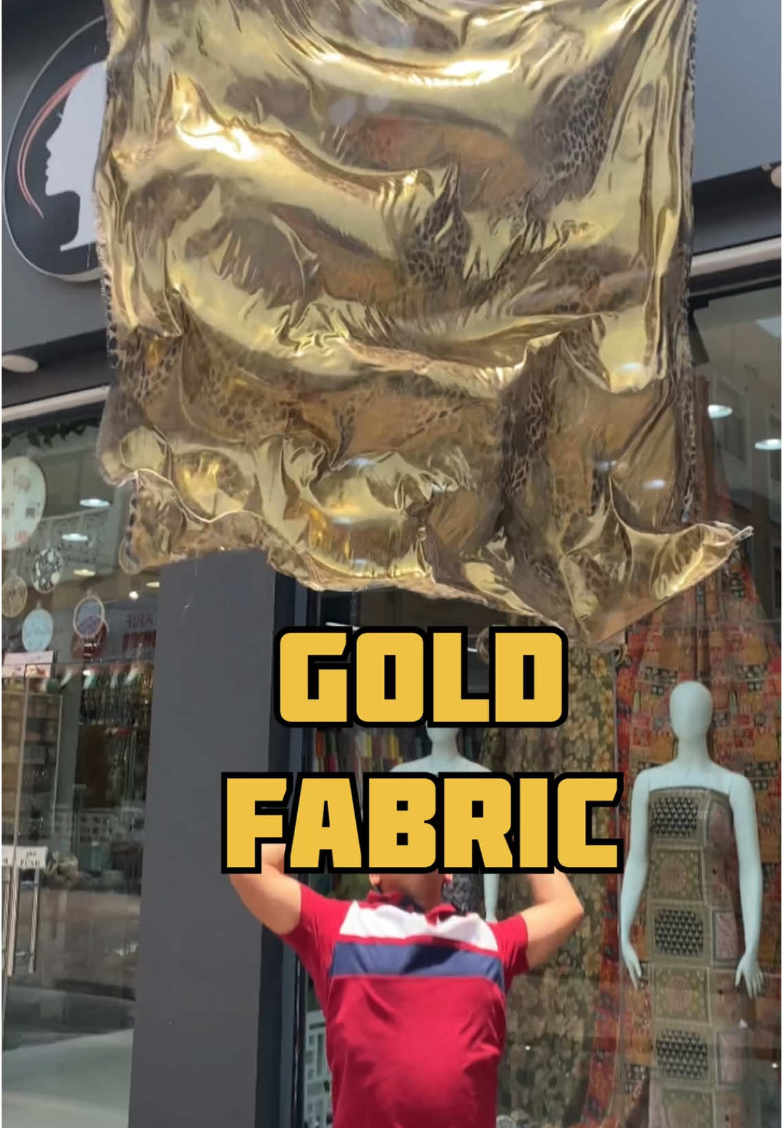 Gold foil fabric very unique, make any outfit and stand out from the crowd flows like a dream shines like your future Location: Meena bazar, bur Dubai, next to Nesto supermarket  WhatsApp: +971 43262080 Timing: Monday to Sunday 10am to 9pm #dubai #fabricity #fashion #fabric #shopping #designer #wholesale #store #Ramadan Fabric, Fabric store, fabric design, fabric shopping, Ramadan collection  Managed by: @huzaif_rangila_uae 