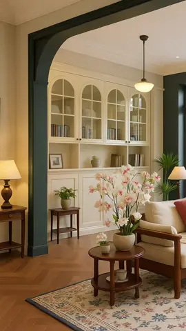 When comfort meets elegance ✨🌿 #rusticarchitecture  #cozyinterior #livingroomdecor #vintagevibes #homestyle #classicdesign #warmspace #interiorgoals