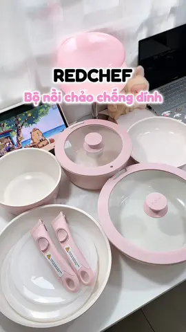 Đồ bếp mà xinh xịn cỡ này 💓 #redchef #redchefcookware #bonoichao #noichaochongdinh #dodungnhabep #unboxing #xuhuong #imquynhnhu 
