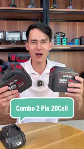 [Tặng Sạc] Combo 2 quả pin 20 cell hệ chân pin phổ thông 4cm. #tranthuatthat #combo2pin20cell #pin20cell #pinmaykhoan #tmgr 