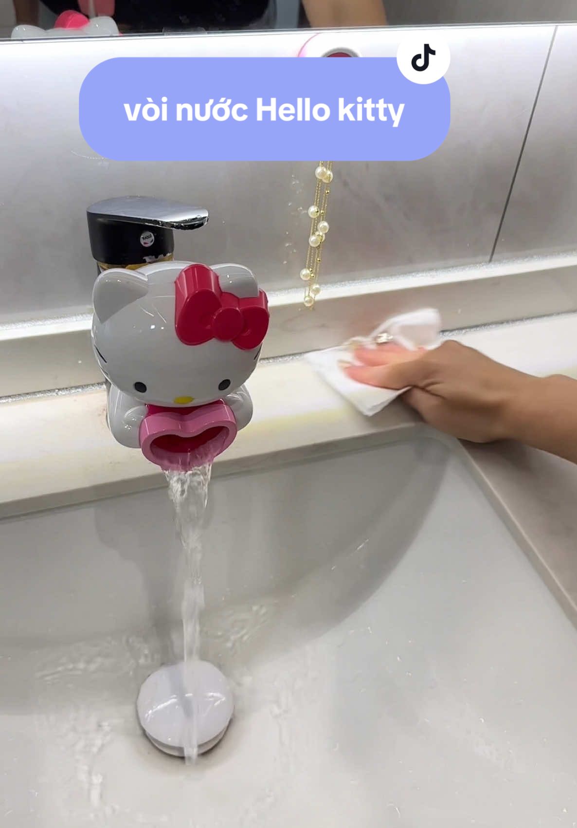 bộ mở rộng vòi nước Hello kitty Lắp đặt dễ dàng và ngay cả trẻ em cũng sẽ thích rửa tay, thích quá #vòi nước chống bắn nước #đồ tạo tác rửa