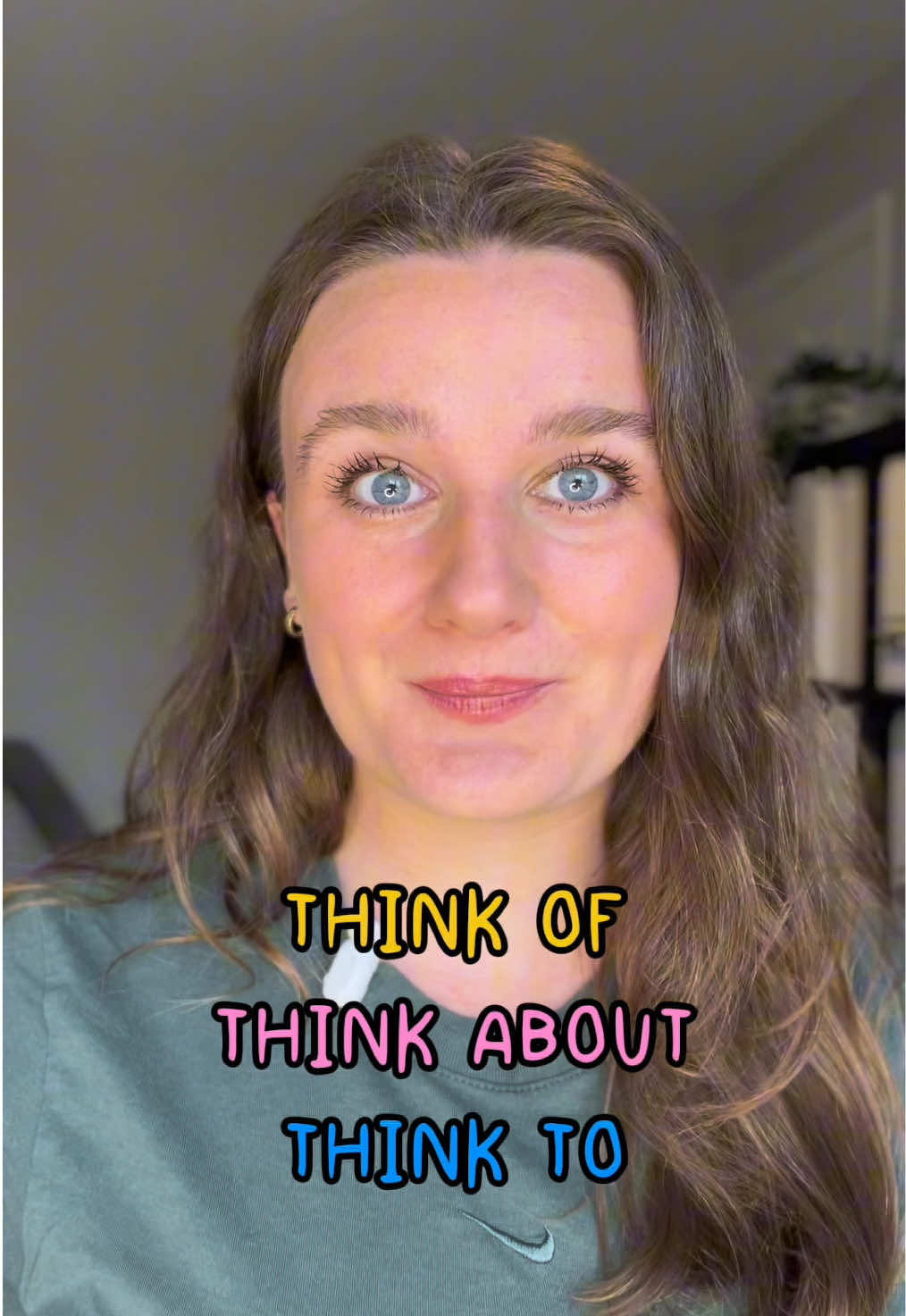 Follow me for more daily English tips!  Prepositions are a nightmare and think has 3 different ones to choose from: think about, think of and think to! Hopefully it’ll be clearer after watching this video!  #englishgrammar #grammarlesson #learnenglish #aprenderingles #englishteacher #english #prepositions 