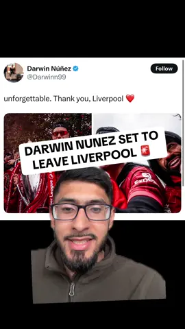 Darwin Nunez set to leave Liverpool #darwinnuñez #nunez #liverpool #lfc #fyp 