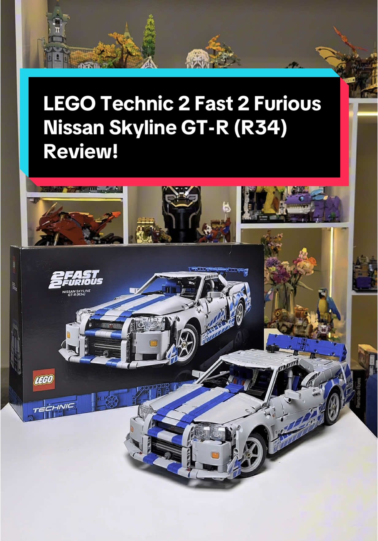 LEGO Technic 2 Fast 2 Furious Nissan Skyline GT-R (R34) Review!  1410 Pieces - June 1st - $139.99 This set was #gifted by The @lego Group as part of the LEGO Ambassador Network. Follow @thebrickpharaoh for daily awesome LEGO #lego #rlfm #reviews #afol #technic #legotechnic #fastandfurious #thefastandthefurious #nissangtr #42210