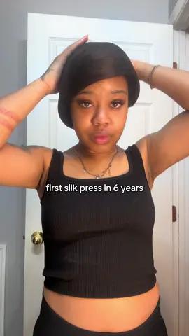 love the results  I’m getting over a sinus infection  #hair #silkpress 