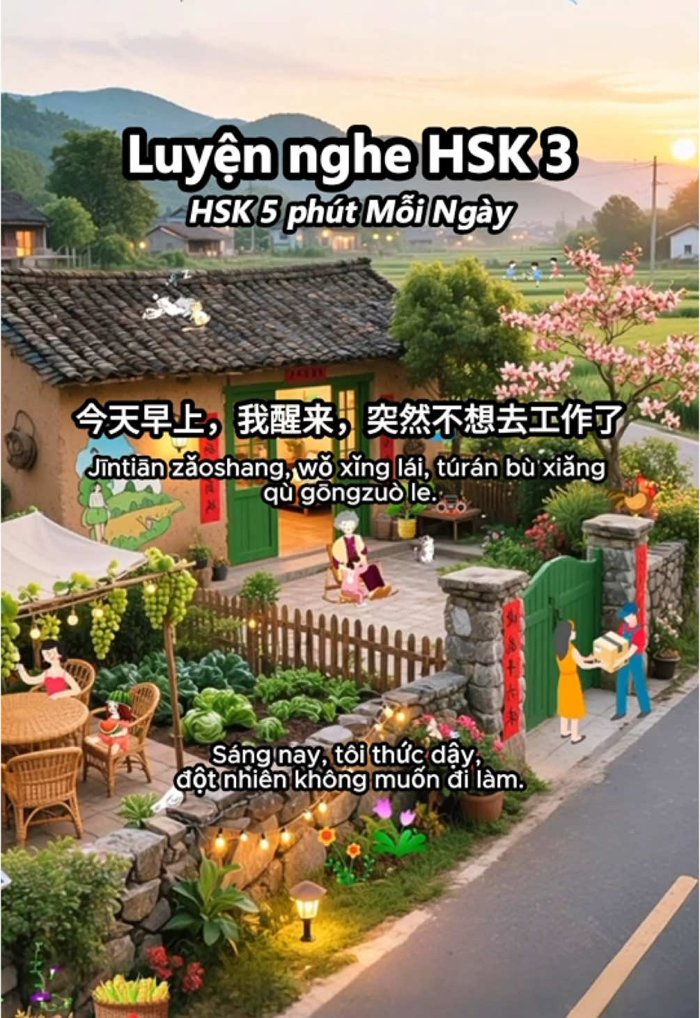 Luyện nghe HSK3: 现实太累，梦里找安慰 - Thực tại quá mệt, tìm an ủi trong giấc mơ! #tuhoctiengtrung #hsk #hoctiengtrungonline #tiengtrung #luyennghetiengtrung #fyp #podcast #radio #xuhuong 