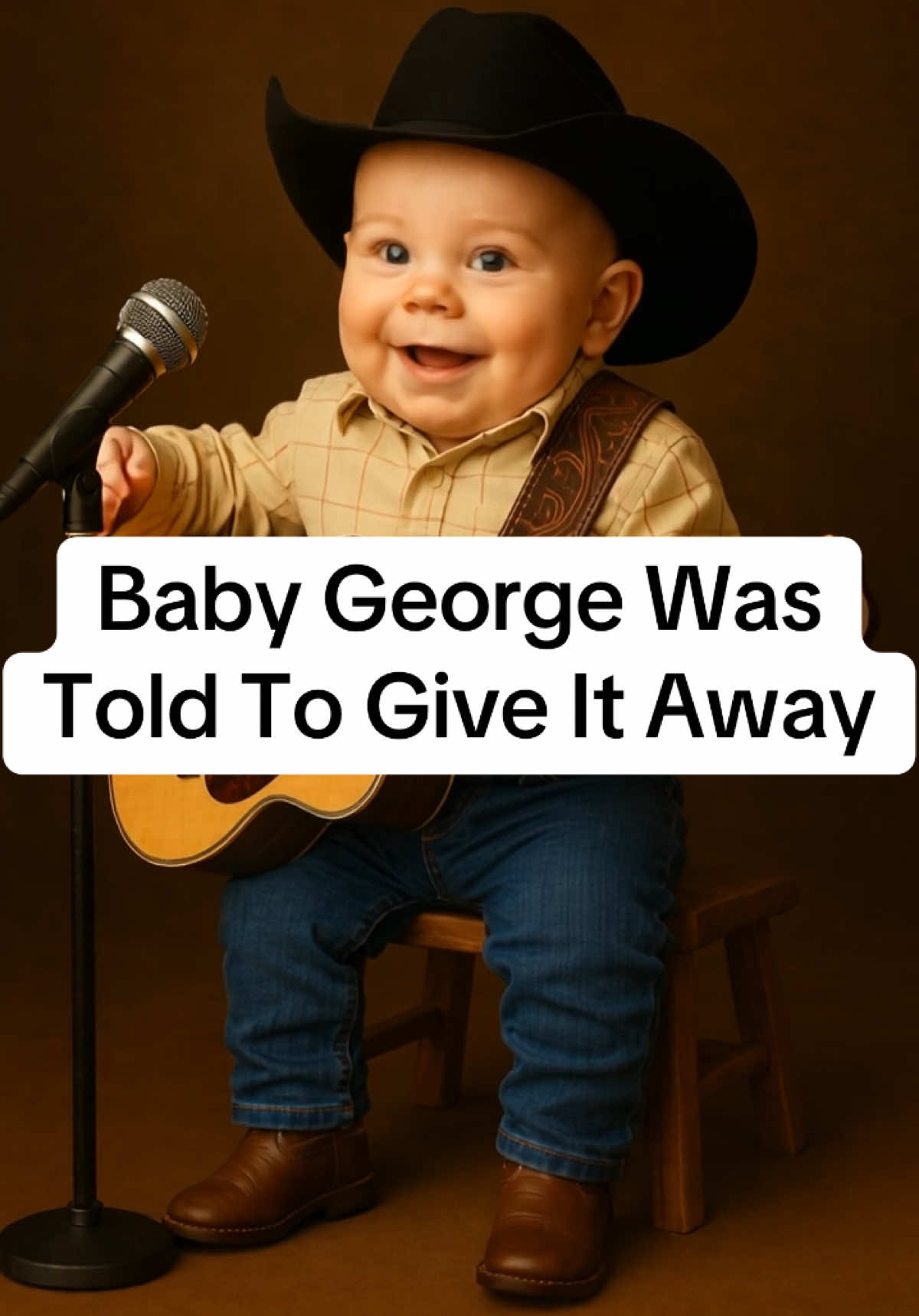 Baby George just can’t “give it away” #georgestrait #countryboy #giveitaway #fyp #aibaby 