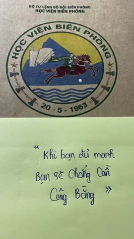 Khi bạn đủ mạnh thì bạn sẽ chẳng cần công bằng💚#hocvienbienphong #bph #uocmocuatoi #qđndvn🇻🇳🇻🇳🇻🇳 #xuhuong2025 #vietnam 