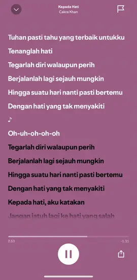 Kepada hati #liyrcsvideo #song #spotify #chakrakhan #cakrakhan 