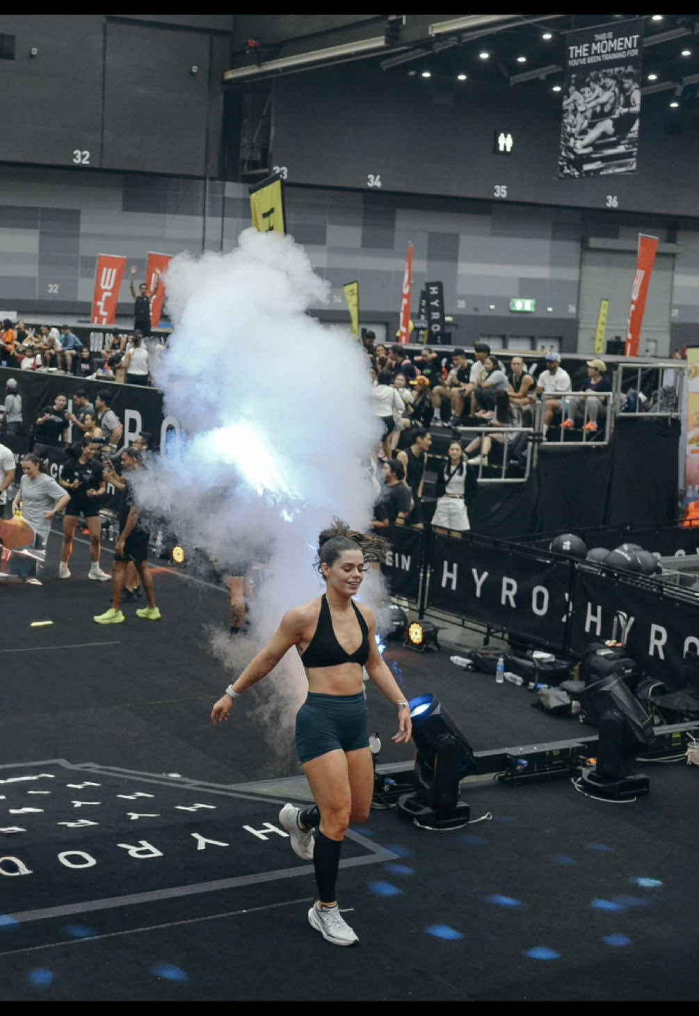 He really said smile at the camera📸 Meanwhile I was looking and feeling like I had been hit by a bus🤦🏻‍♀️ #Fitness #hyrox #workout #fitnessmotivation #fitfam #GymLife #hyroxworld #hyroxtraining #fitnessgirls #training #funny #photography #gym 