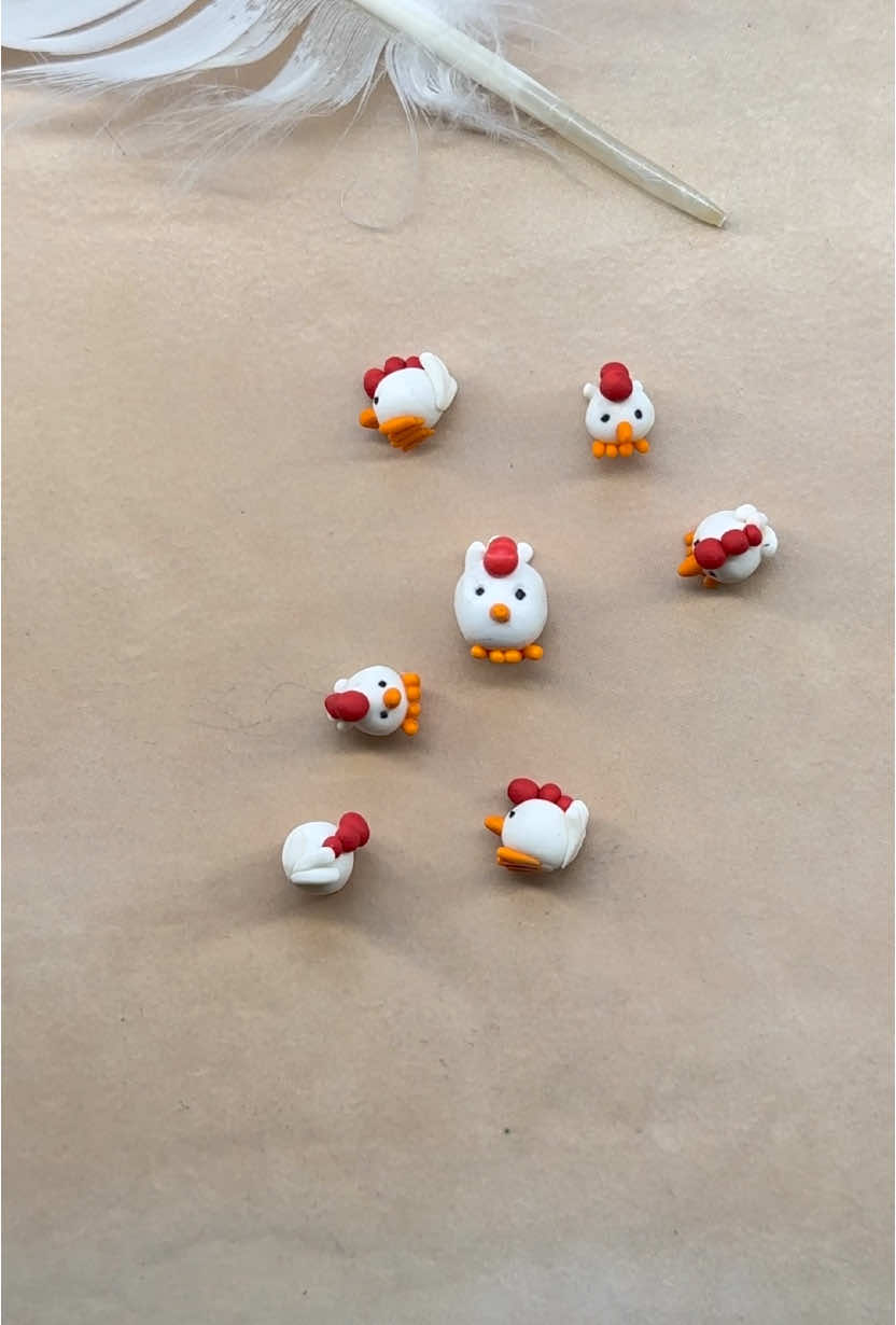 Chicken #polymerclay #tutorial #chicken #fyp #animal 