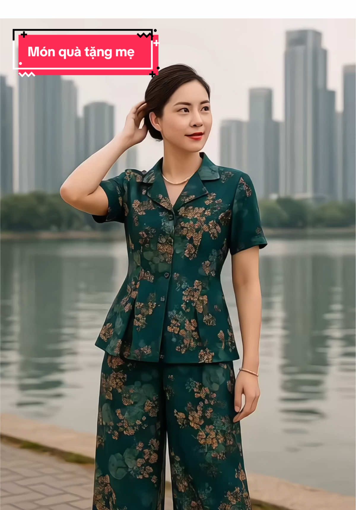 Cả set xinh mặc thanh lịch, mua tặng mẹ là chân ái #xh #hangshoping 