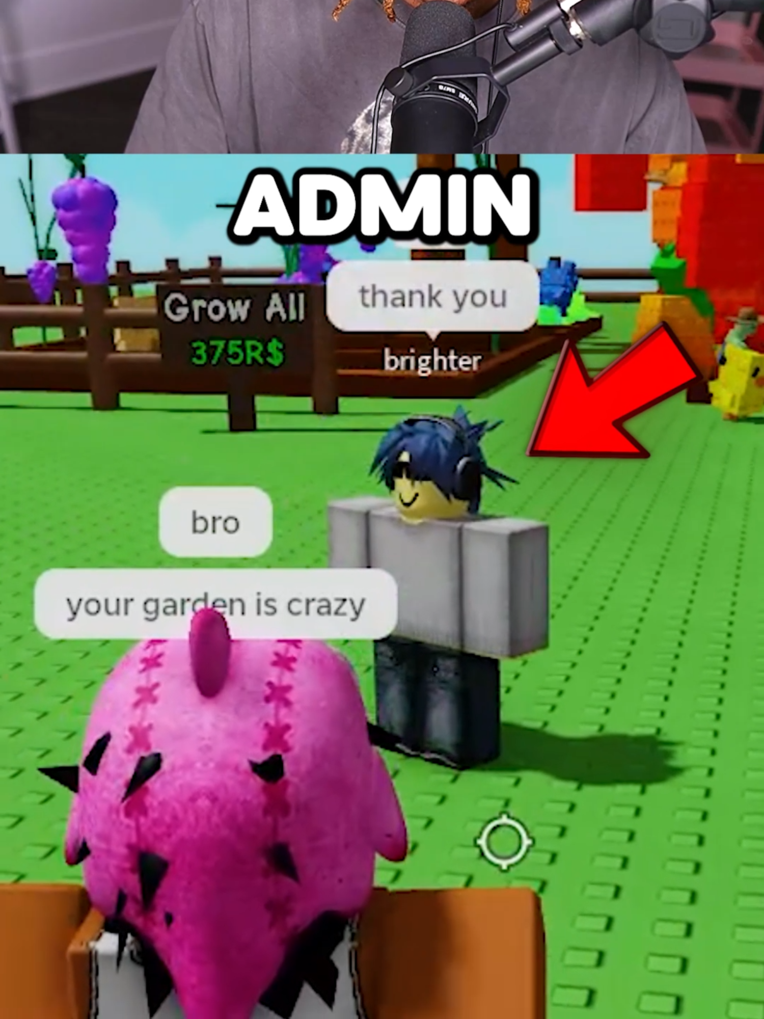 I met an ADMIN in Roblox Grow a Garden! #growagarden #growagardenroblox