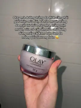 dưỡng trắng da mặt ban đêm của Olay nè ✨💗 #olay #kembandem #duongtrangda #skincare 