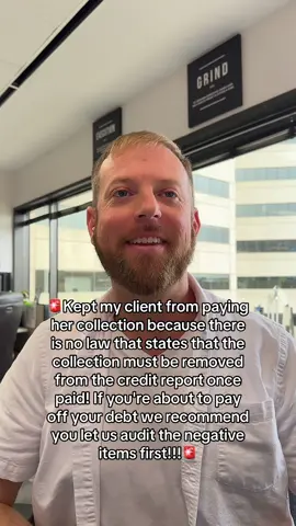 🚨Kept my client from paying her collection because there is no law that states that the collection must be removed from the credit report once paid! If you're about to pay off your debt we recommend you let us audit the negative items first!!!🚨 #credit #creditrepair #creditscore #creditrepairservices #creditscoreincrease #creditrestoration #fixmycredit #knowyourrights #fypシ 