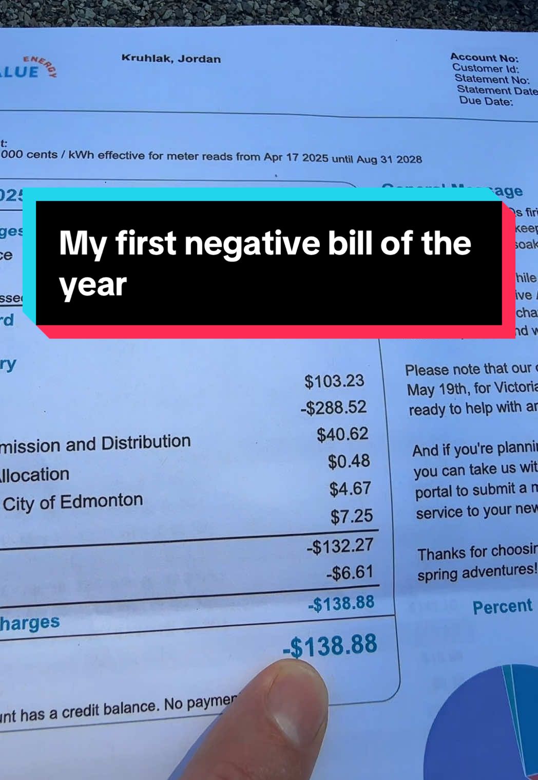 A breakdown of my negative elecectricity bill as someone with solar panels on their house in Alberta Canada. Yes negative electricity bills are possible here. In Alberta specifically we have something called the solar club, which is the best electricity buyback program in Canada. #gleansolar 