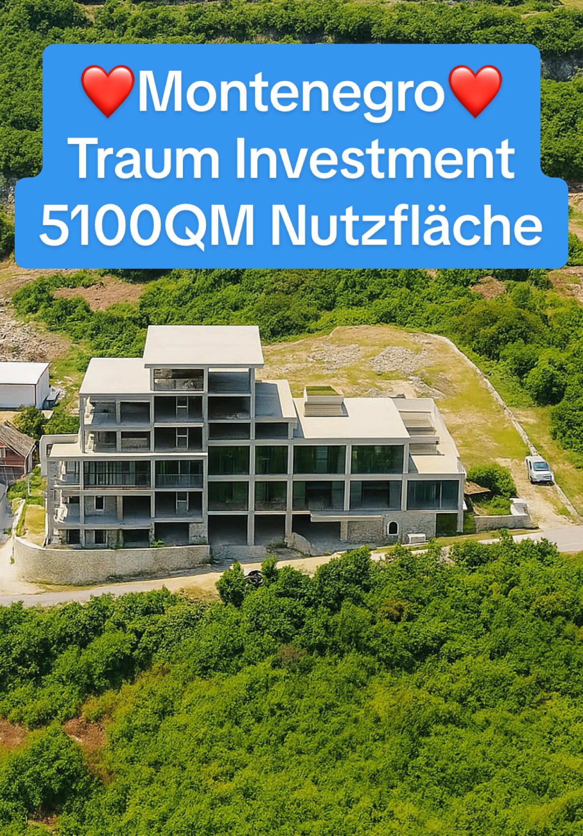 🔔 Traum-Investment in Montenegro – jetzt sichern! 🔔 📍 Waldanos, Montenegro 💼 Über 5000 m² Wohnfläche 🏡 64 Apartments oder Seniorenresidenz möglich 🌳 5000 m² Grundstück, 6 Etagen 🏙️ Penthouse-Ausbau mit Meerblick möglich 💰 5 Mio. € VB Einmalige Chance für Investoren, Kapitalanleger und Projektentwickler – direkt an der Küste Montenegros! 📩 Kontaktiere uns jetzt für das Exposé – Link in der Bio! #immobilieninvestment #montenegroimmobilien #investmentobjekt #montenegro #invest #future #kapitalanlage #altersvorsorge #bauprojekt #penthouse #immobilienmontenegro #foryoupage #fyp