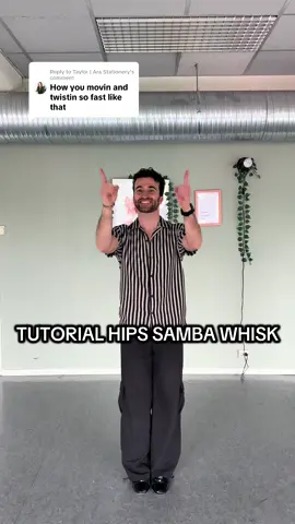Replying to @Taylor | Ara Stationery Tutorial hips Samba whisk 🕺🏻#blueshirtguy #whisk #blueshirtguytutorial #whisktutorial #samba #sambadance #dancechallenge #fyp #sambawhisk 