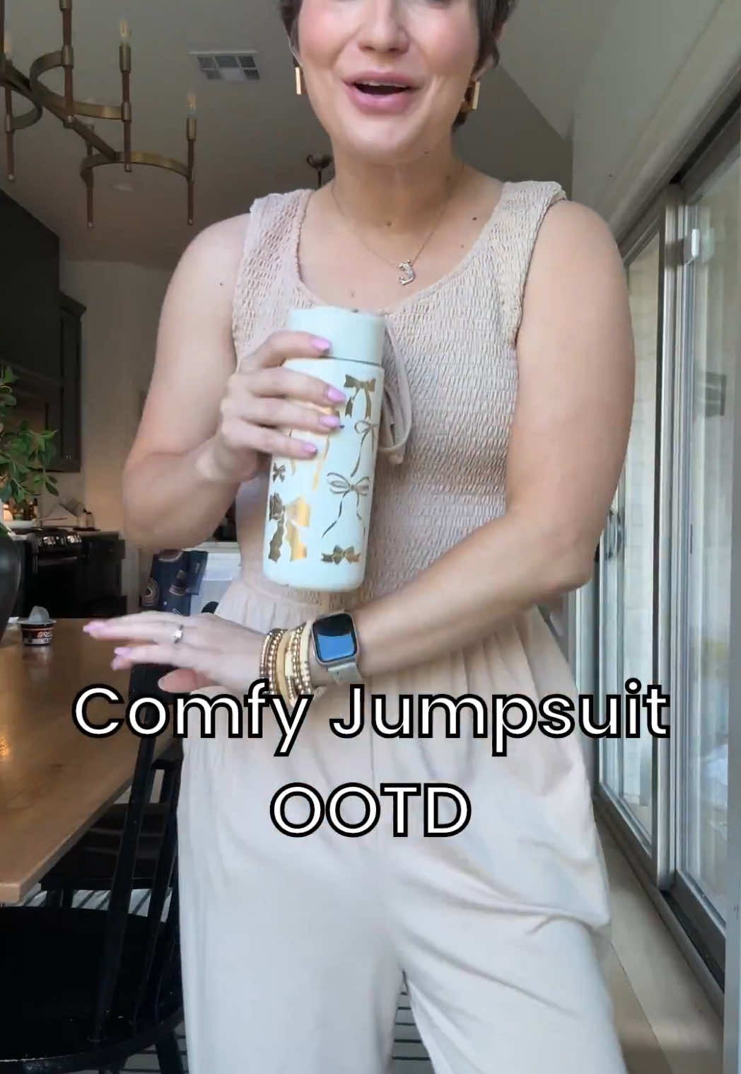 Comfiest smocked jumpsuit ever for today’s ootd, and it’s on major sale at the orange cart! #jumpsuit #summeroutfit #fitcheck #tiktokshopcreatorpicks #tiktokshopfinds 