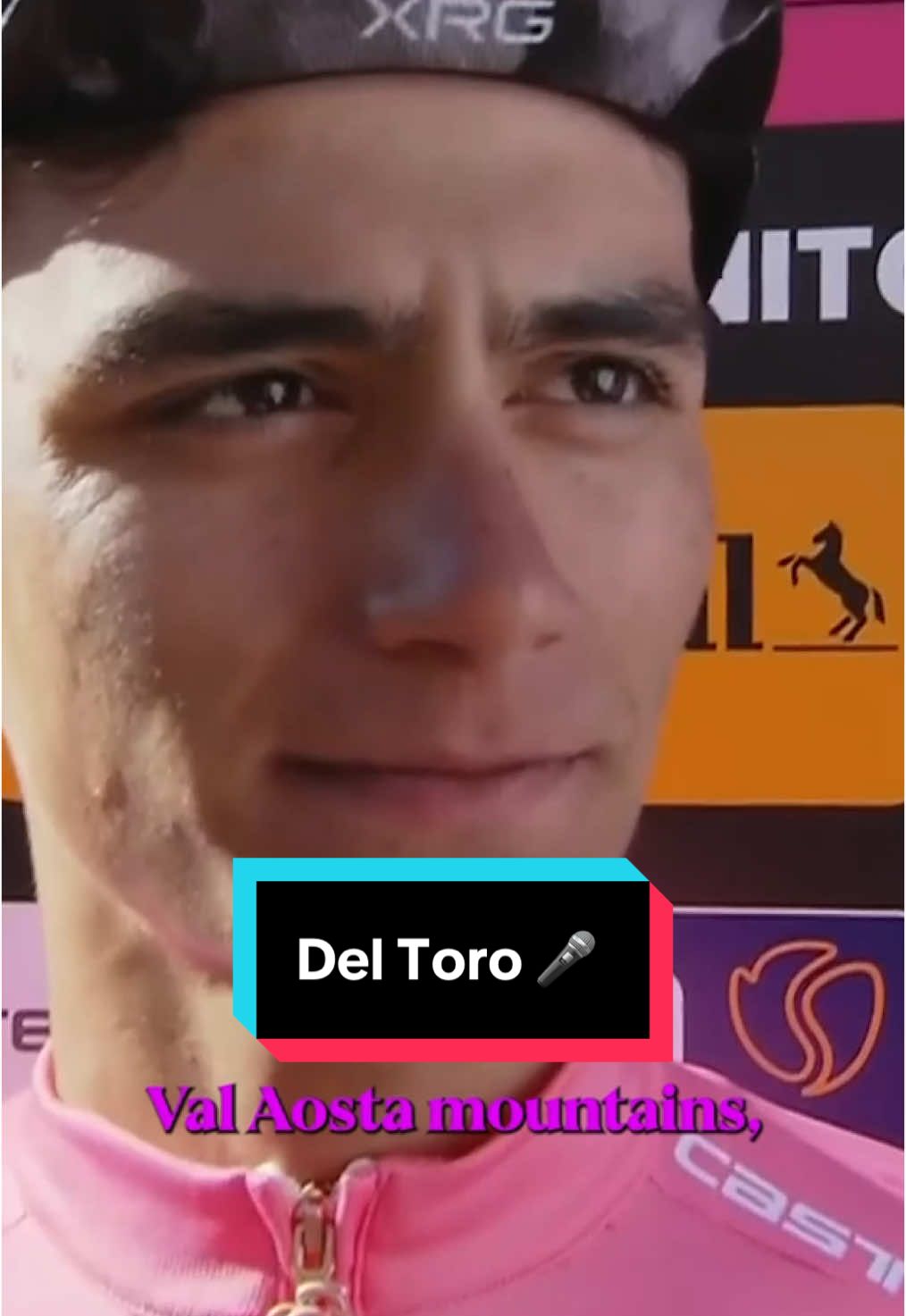 “[I think of] Nutella and breakfast.”  Isaac del Toro’s only concern is fueling the next two days 😆 #cycling #roadcycling #giro