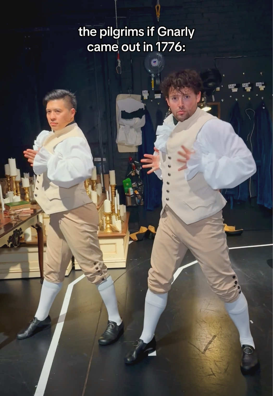 rip pilgrims you would’ve loved gnarly 😔 @PrestoMagic @KATSEYE #gnarly #katseye #hamilton #dance #dancer #dancing #backstage #actor #costume #theatre 