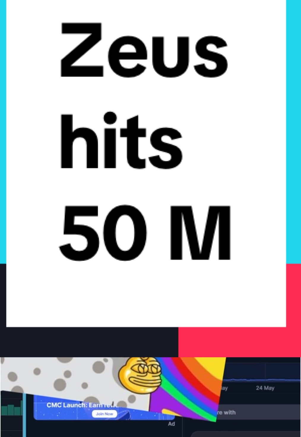Zeus coin is up big since it got launched on ethereum blockchain being part of Matt Furies connected with being Pepe’s dog it has been growing in holders do your own research. #crypto #cryptok #fyp #cryptotok #memecoin 