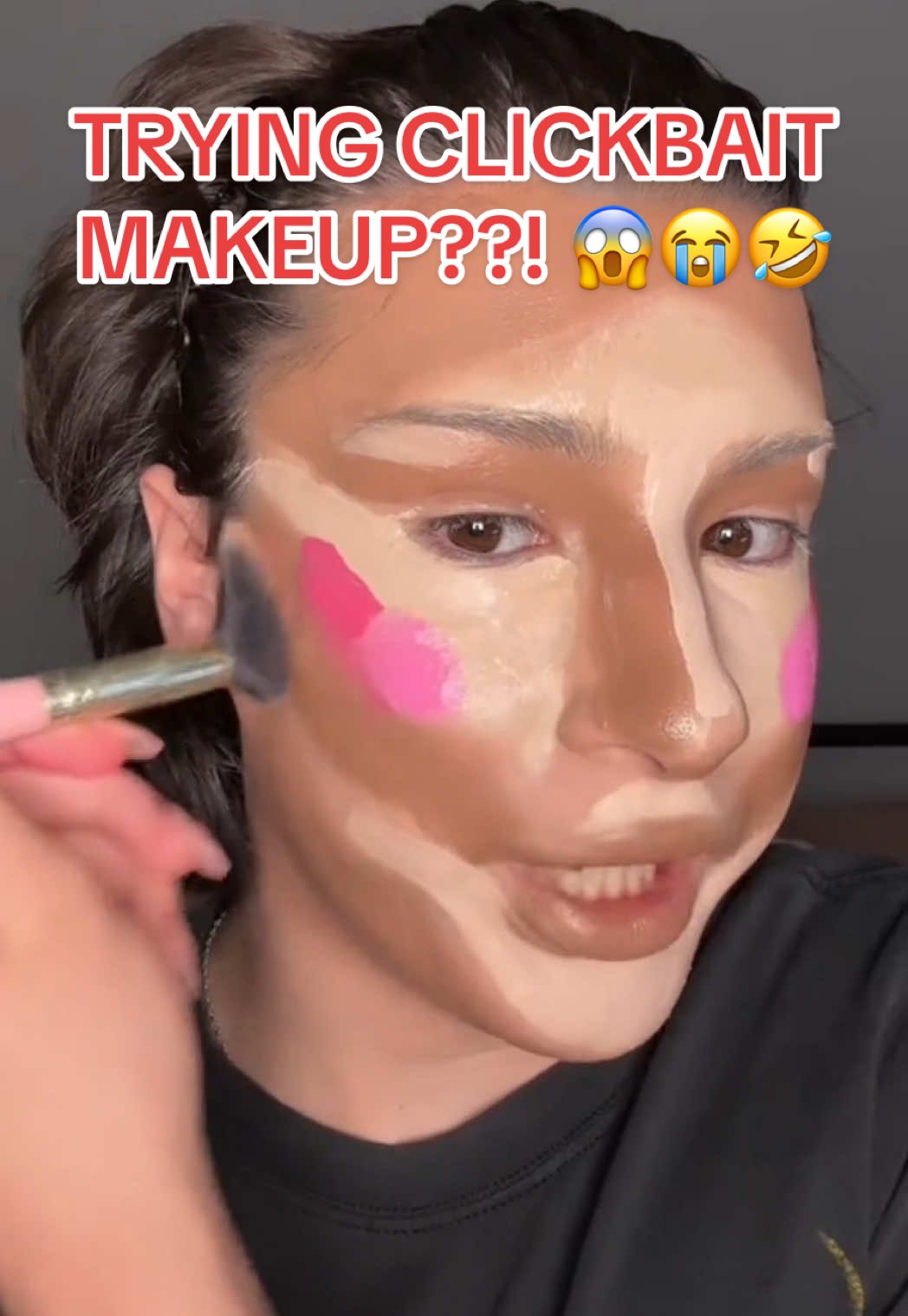 Replying to @💅😍 TRYING VIRAL CLICKBAIT MAKEUP??!😱🤔😭 PT. 2!!  - #TBT to my most viral video EVER!! Can't believe it's already been a year!! Comment if you've seen it already ⬇️⬇️ #makeup #beauty #grwm #viral #viralmakeup #makeuptechnique #clickbait
