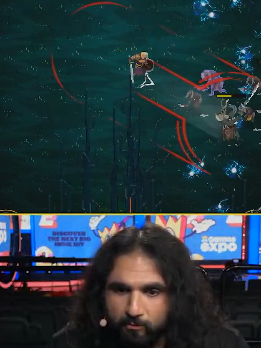 Our friend @Esfand is one step closer to killing a god! ⚔️ #OTKGamesExpo #GameDev #Roguelike #IndieGame #ToKillAGod #PoE #PoE2 #Esfand #SteamNextFest #MadMushroom