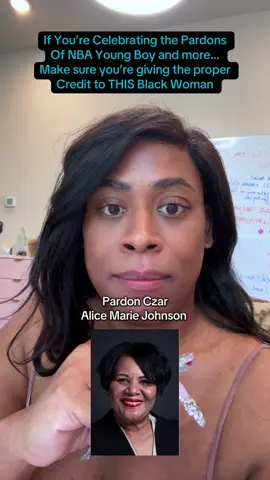 Ms. Alice Marie Johnson was released in June 2018 after serving 21 years in prison… she is now doing the work to liberate other incarcerated people as the Pardon Czar.   I don’t agree with the work of this administration,  I don’t necessarily agree with the people that they are focusing on to release first through this initiative… but we must acknowledge that this black woman is taking her opportunity to be free to create opportunities of freedom for other people. 