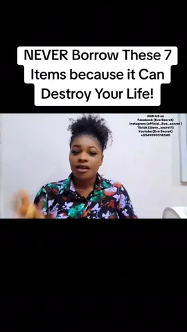NEVER Borrow These 7 Items because it Can Destroy Your Life! #eve_secret1 #evesecrettv #spiritualtips #Spirituality #spiritual #spiritualawakening #spiritualgrowth #trending #viral #newtiktoker #spiritual #fypage #fyp 