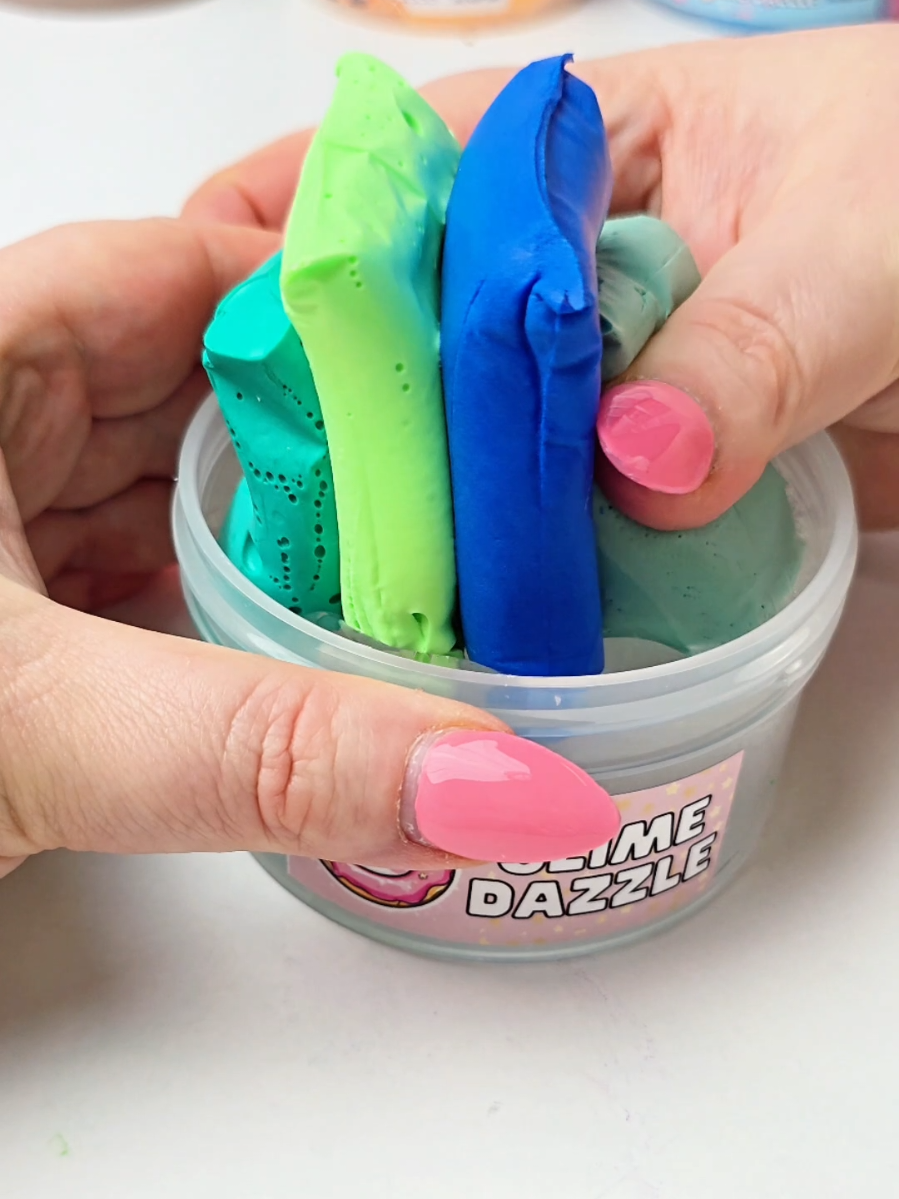 Satisfying clear slime and clay #slimevideo #satisfying #asmr #slime #slimeshop 