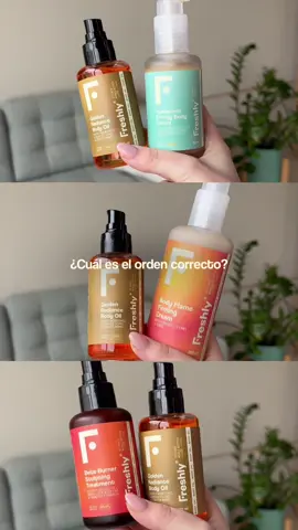 Este es el orden correcto de aplicación de nuestros corporales junto al Body Oil✨. ¿Con cual de ellos lo estás combinando? 🤩 #freshly #corporal #corporales #cuidadocorporal #cuidadeti #cosmeticanatural
